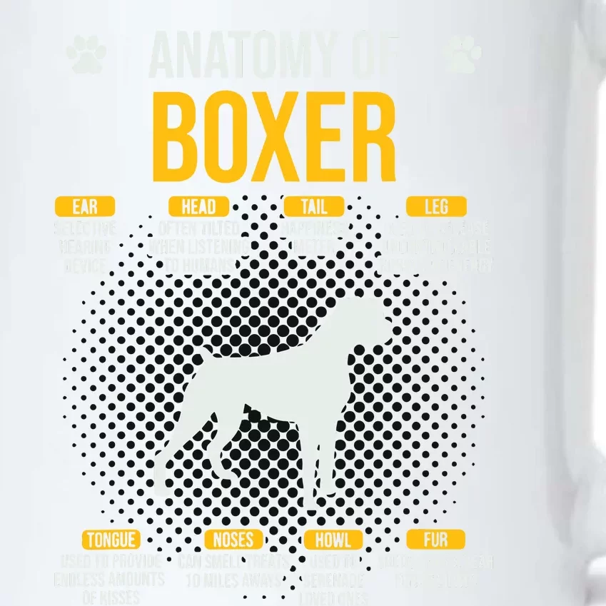 Anatomy Of Boxer Dog Lover Funny Black Color Changing Mug