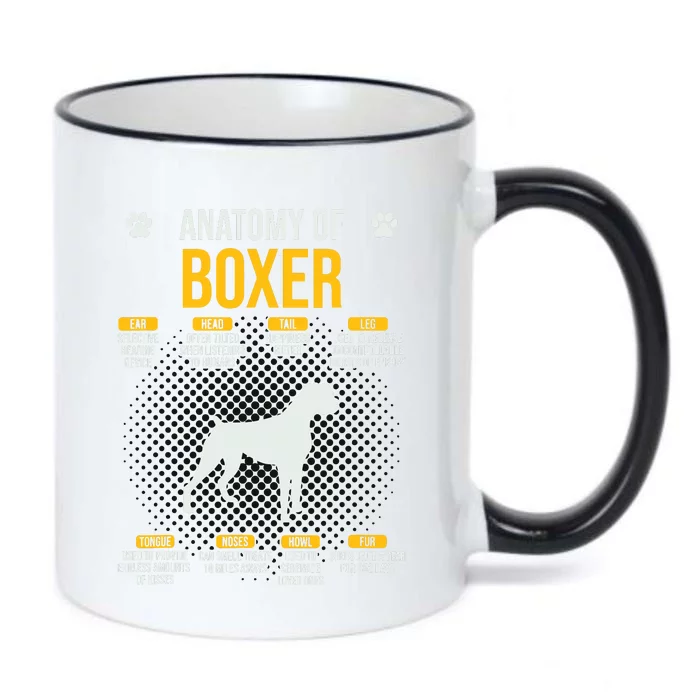 Anatomy Of Boxer Dog Lover Funny Black Color Changing Mug