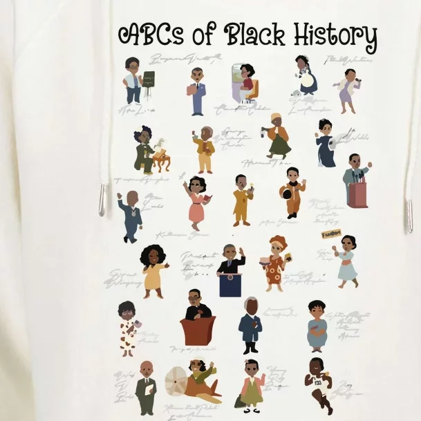 ABCs Of Black History Month Pride African American Teacher Womens Funnel Neck Pullover Hood