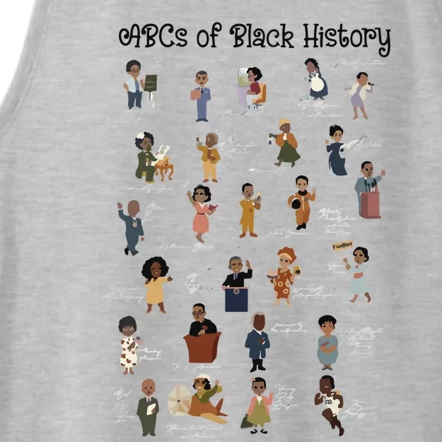 ABCs Of Black History Month Pride African American Teacher Ladies Tri-Blend Wicking Tank