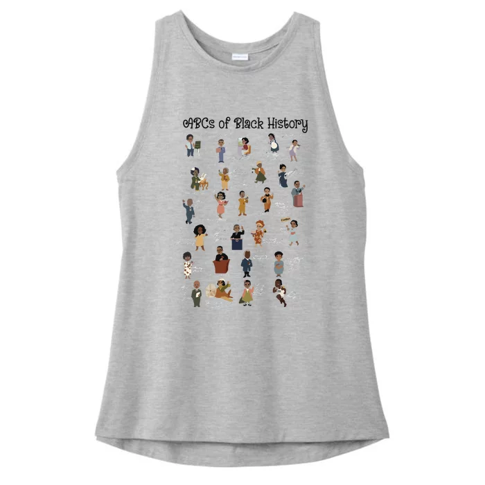 ABCs Of Black History Month Pride African American Teacher Ladies Tri-Blend Wicking Tank