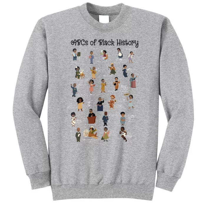 ABCs Of Black History Month Pride African American Teacher Tall Sweatshirt