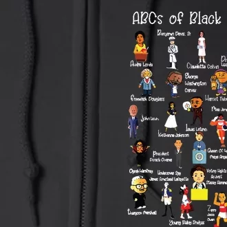 Abcs Of Black History Month Shirts Original Juneteenth Full Zip Hoodie