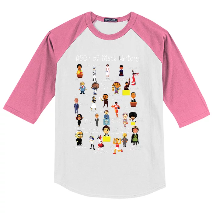 Abcs Of Black History Month Shirts Original Juneteenth Kids Colorblock Raglan Jersey