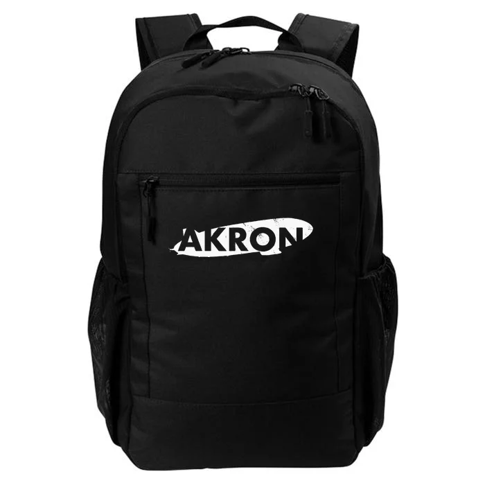 Akron Ohio Blimp Over Summit County Vintage Distressed Style Daily Commute Backpack