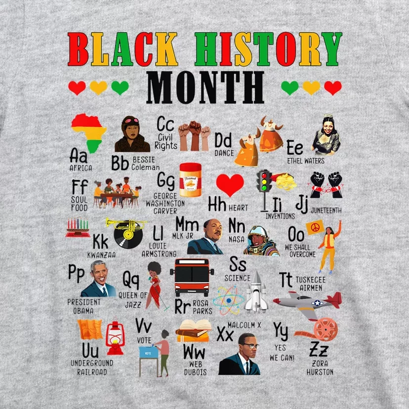 ABCs Of Black History Month Pride African American Teacher T-Shirt