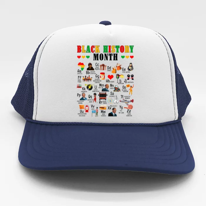 ABCs Of Black History Month Pride African American Teacher Trucker Hat