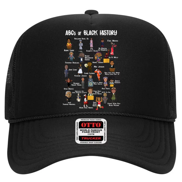 ABCs Of Black History High Crown Mesh Trucker Hat