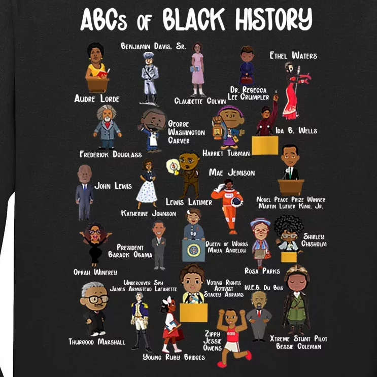 ABCs Of Black History Tall Long Sleeve T-Shirt