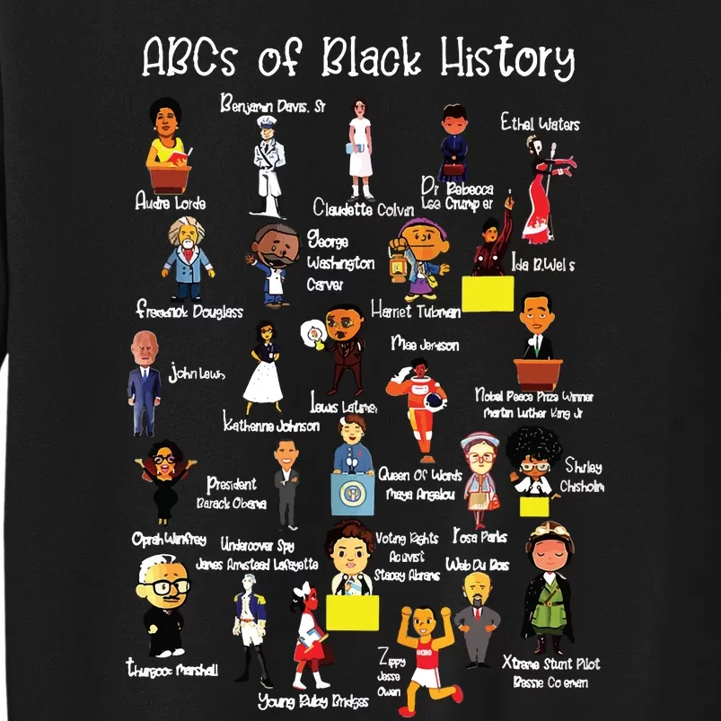 Abcs Of Black History Month Shirts Original Juneteenth Tall Sweatshirt