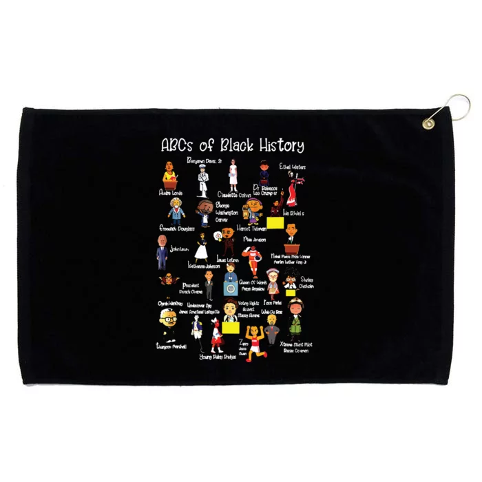 Abcs Of Black History Month Shirts Original Juneteenth Grommeted Golf Towel