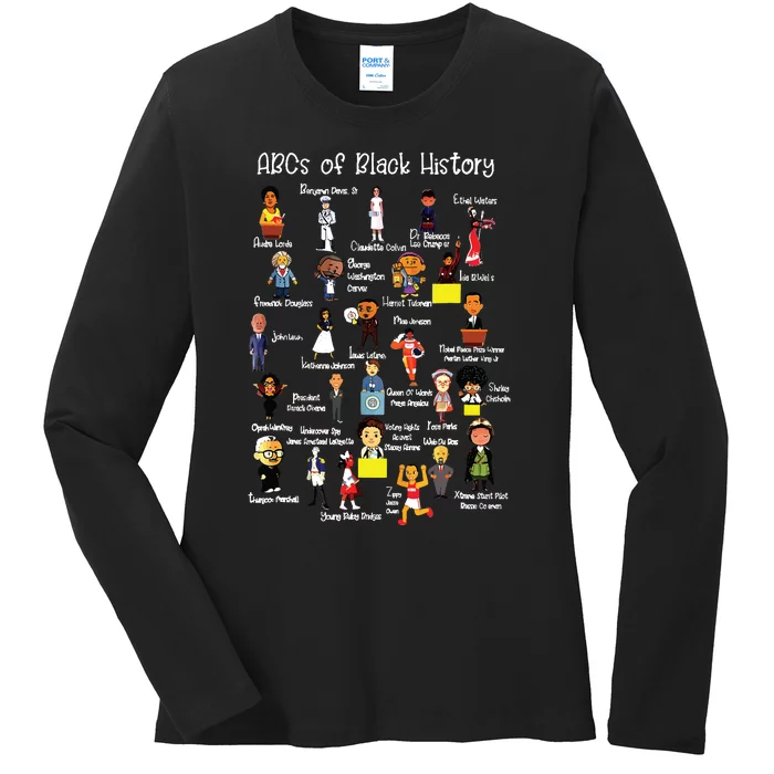 Abcs Of Black History Month Shirts Original Juneteenth Ladies Long Sleeve Shirt