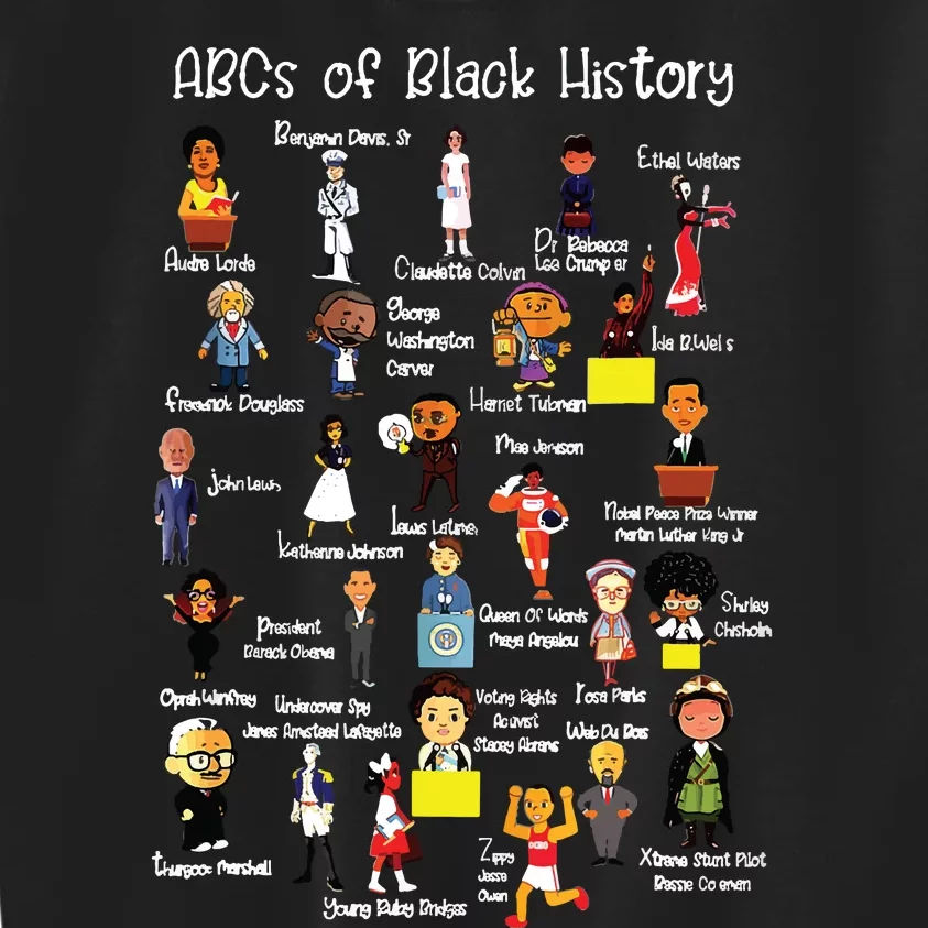 Abcs Of Black History Month Shirts Original Juneteenth Kids Sweatshirt