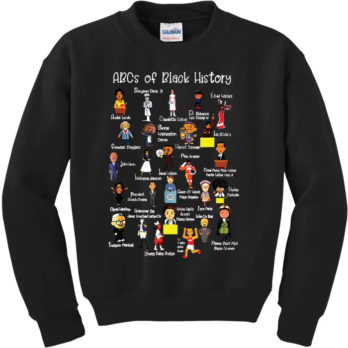 Abcs Of Black History Month Shirts Original Juneteenth Kids Sweatshirt