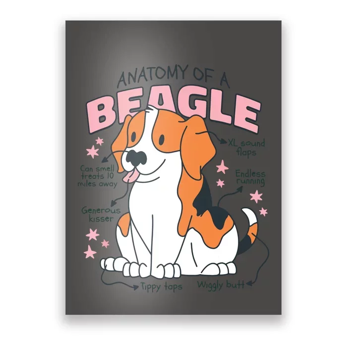 Anatomy Of Beagle Lovers Cool Mom Dog Pet Poster