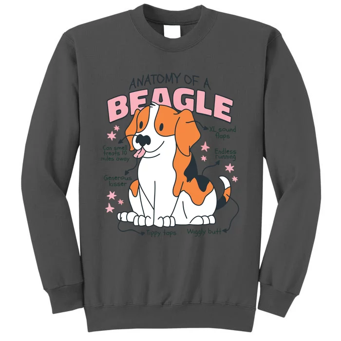 Anatomy Of Beagle Lovers Cool Mom Dog Pet Tall Sweatshirt