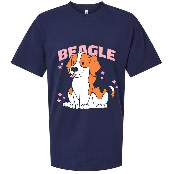 Anatomy Of Beagle Lovers Cool Mom Dog Pet Sueded Cloud Jersey T-Shirt