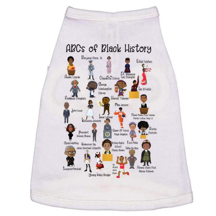 ABCs Of Black History Month Pride Women Men Teacher Giftmin Doggie Tank