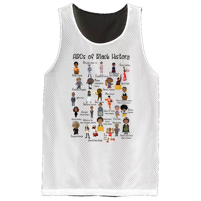 ABCs Of Black History Month Pride Women Men Teacher Giftmin Mesh Reversible Basketball Jersey Tank