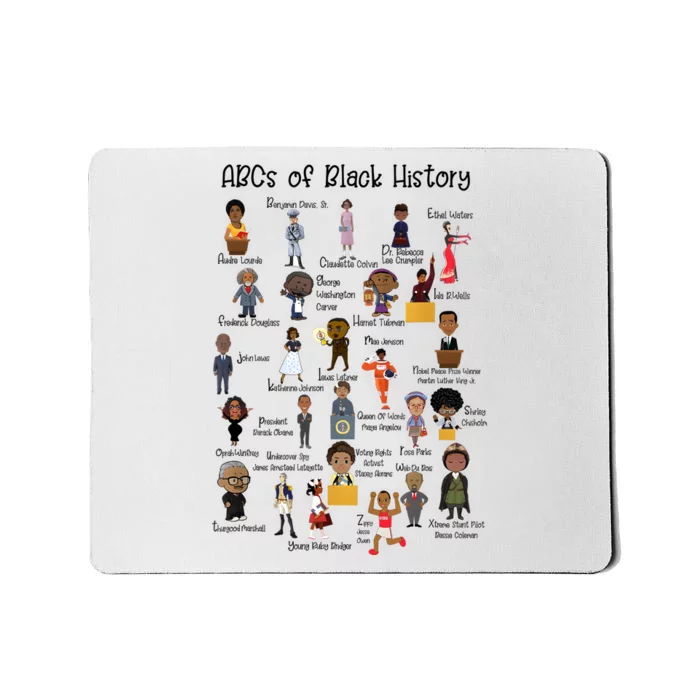 ABCs Of Black History Month Pride Women Men Teacher Giftmin Mousepad