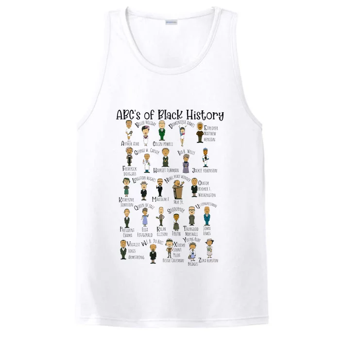 Abcs Of Black History Month Pride For Women Teacher Gift Performance Tank