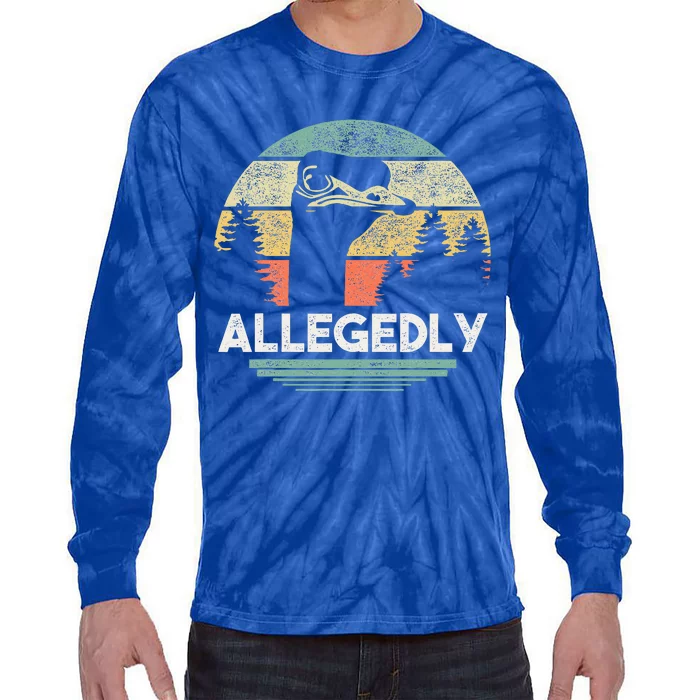 Allegedly Ostrich Bird Lover Tie-Dye Long Sleeve Shirt