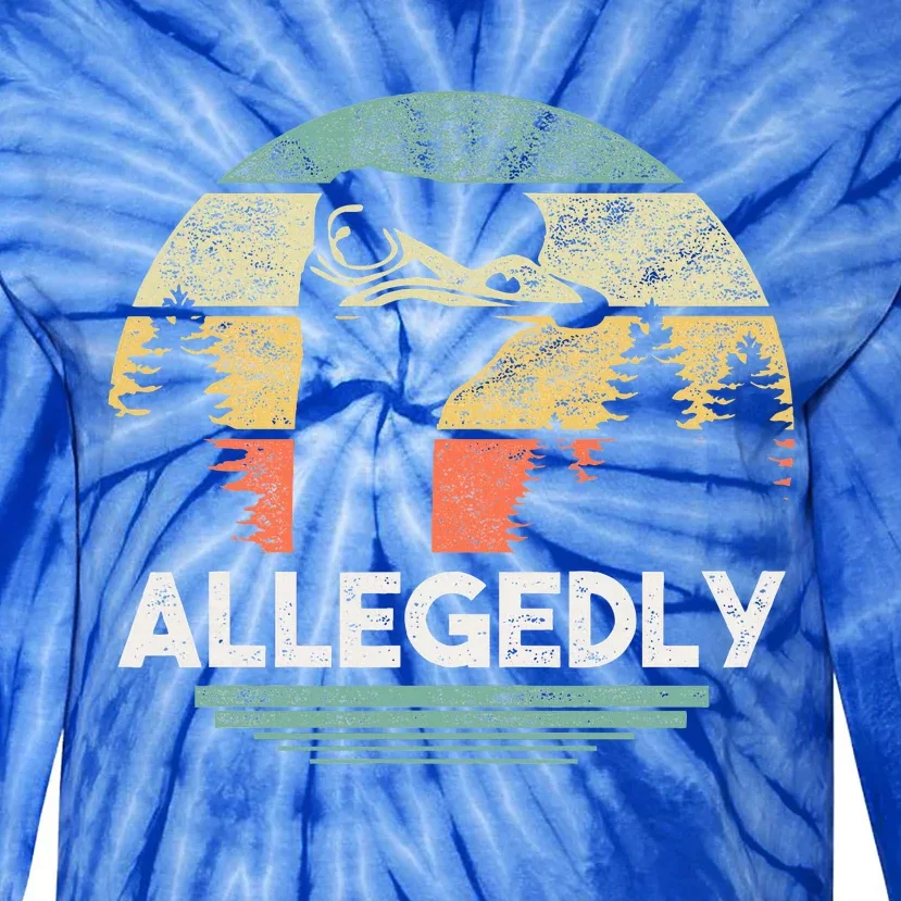 Allegedly Ostrich Bird Lover Tie-Dye Long Sleeve Shirt