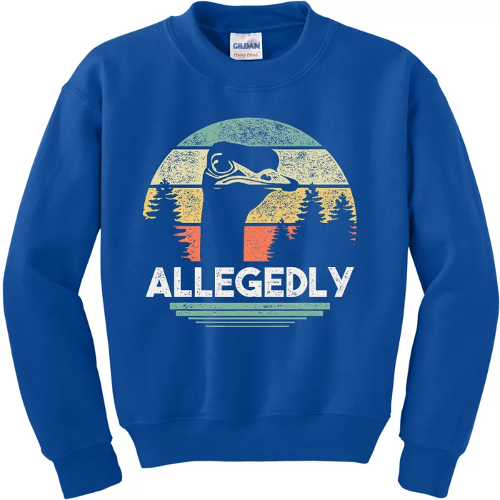 Allegedly Ostrich Bird Lover Kids Sweatshirt