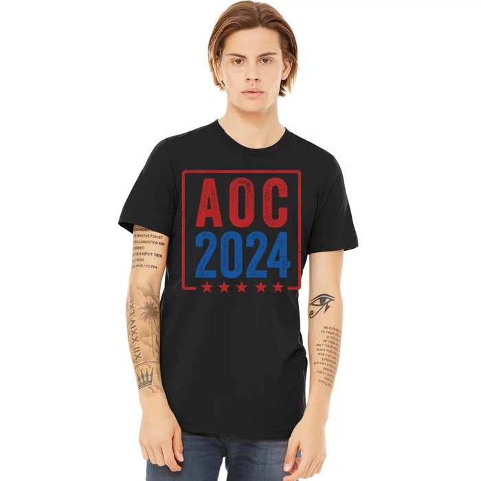 Alexandria Ocasio Cortez For President AOC 2024 Election Premium T-Shirt