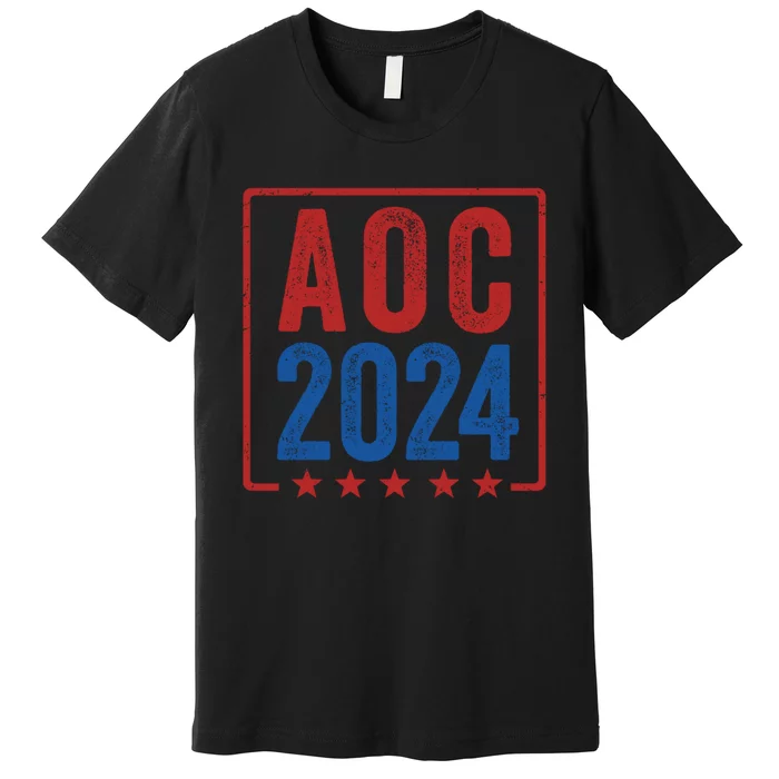 Alexandria Ocasio Cortez For President AOC 2024 Election Premium T-Shirt