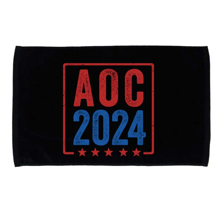 Alexandria Ocasio Cortez For President AOC 2024 Election Microfiber Hand Towel