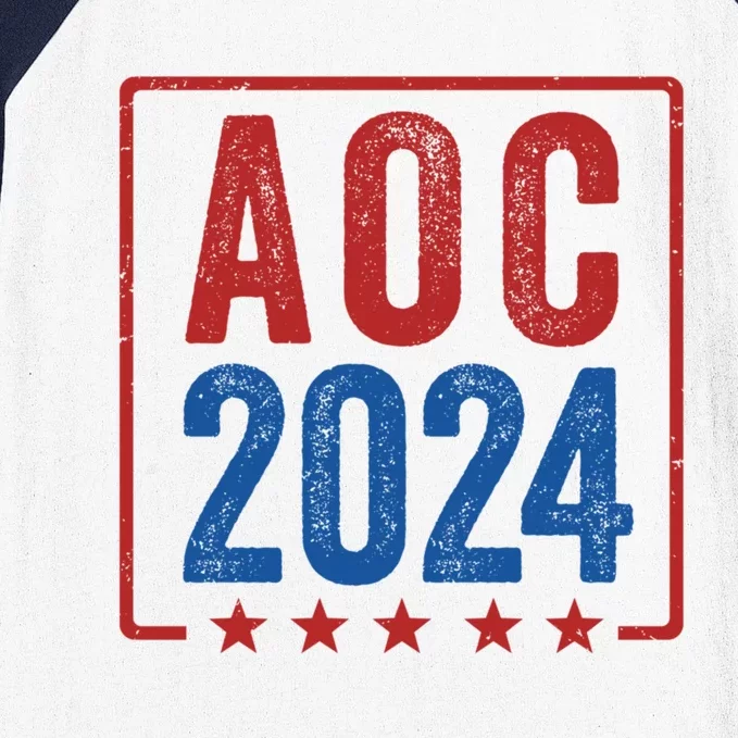 Alexandria Ocasio Cortez For President AOC 2024 Election Baseball Sleeve Shirt