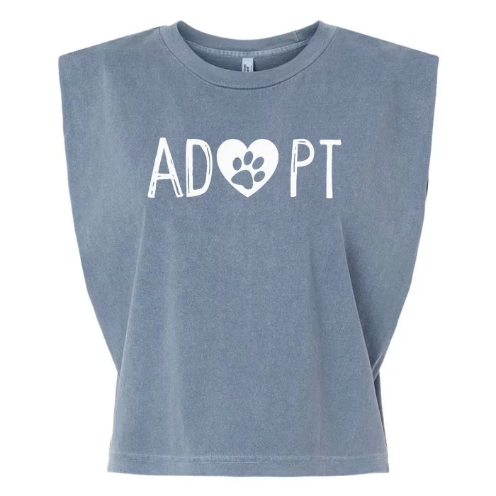 AdoptDog or Cat PetRescue AnimalShelterAdoption Garment-Dyed Women's Muscle Tee