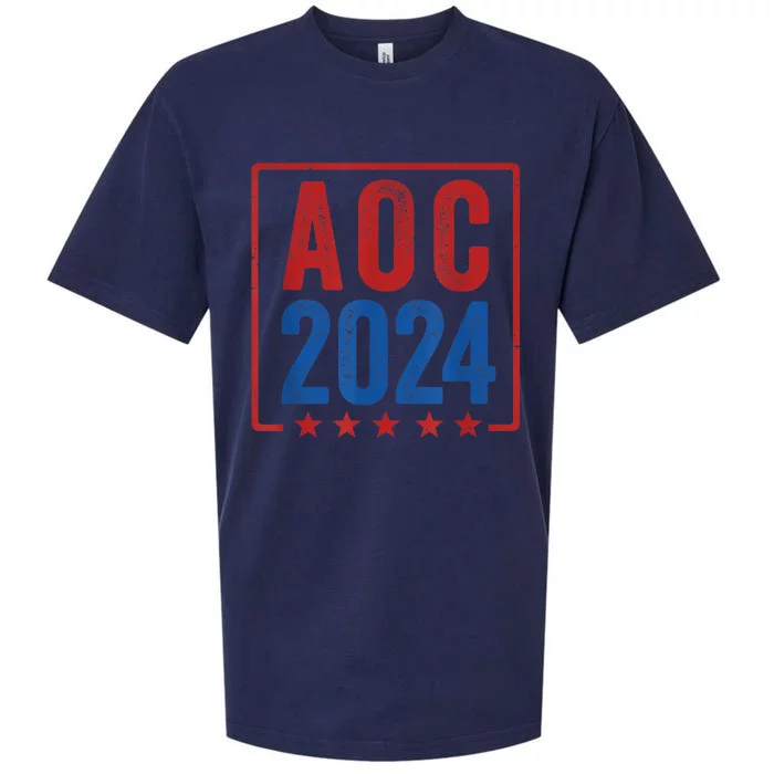 Alexandria Ocasio Cortez For President AOC 2024 Election Sueded Cloud Jersey T-Shirt