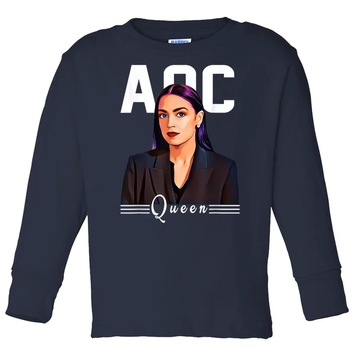 Alexandria Ocasio Cortez AOC Feminist Political Toddler Long Sleeve Shirt