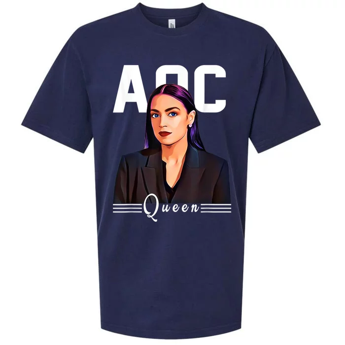 Alexandria Ocasio Cortez AOC Feminist Political Sueded Cloud Jersey T-Shirt