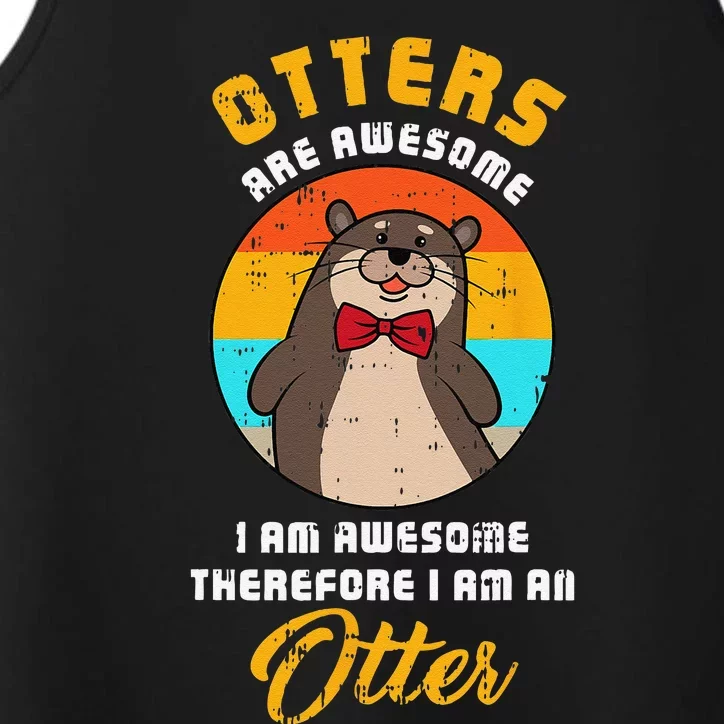 Awesome Otter Costume Cute Easy Animal Zoo Halloween Gift Performance Tank