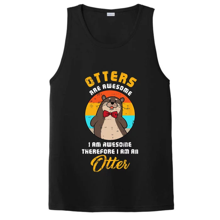 Awesome Otter Costume Cute Easy Animal Zoo Halloween Gift Performance Tank