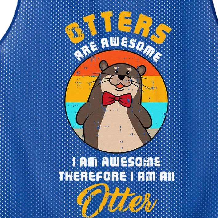 Awesome Otter Costume Cute Easy Animal Zoo Halloween Gift Mesh Reversible Basketball Jersey Tank