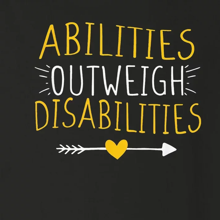 Abilities Outweigh Disabilities support Autism Toddler Long Sleeve Shirt