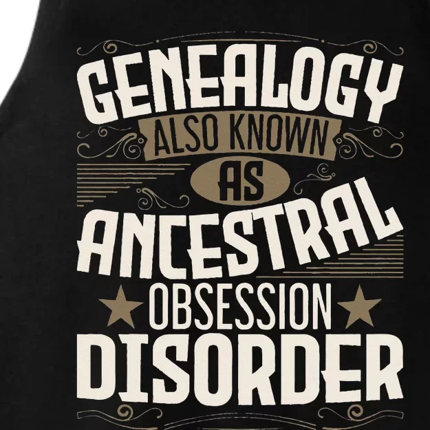 Ancestral Obsession Disorder Genealogist Ancestry Genealogy Ladies Tri-Blend Wicking Tank