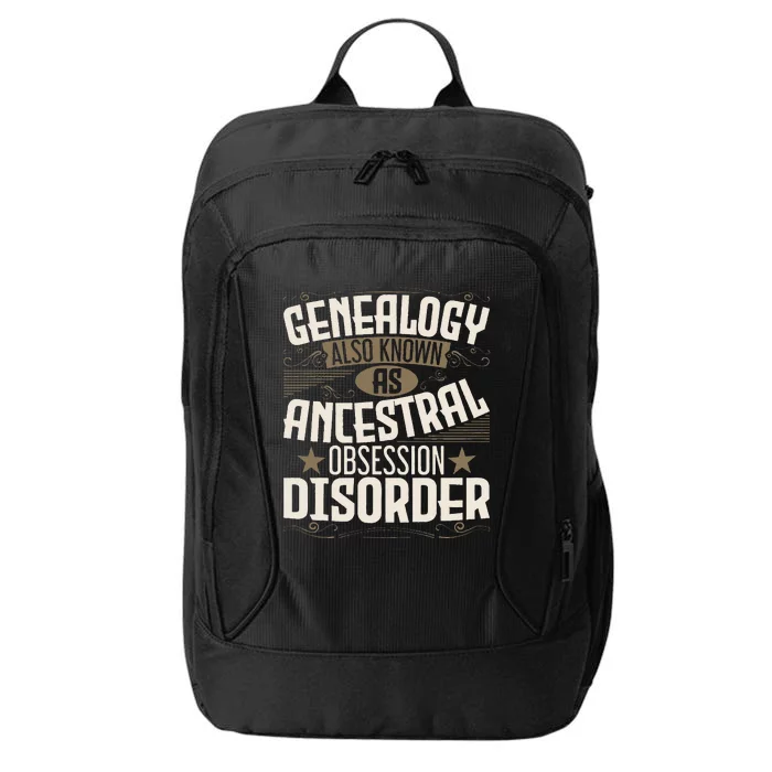 Ancestral Obsession Disorder Genealogist Ancestry Genealogy City Backpack