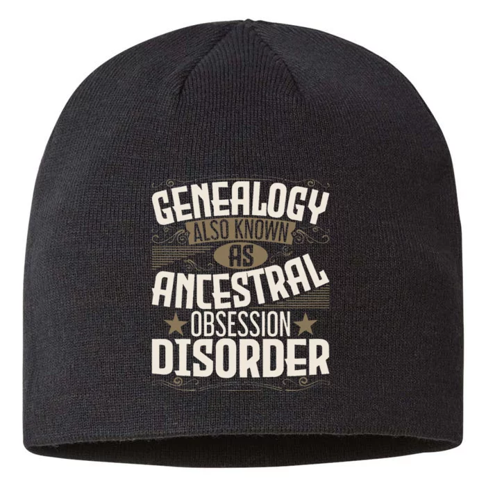 Ancestral Obsession Disorder Genealogist Ancestry Genealogy 8 1/2in Sustainable Knit Beanie