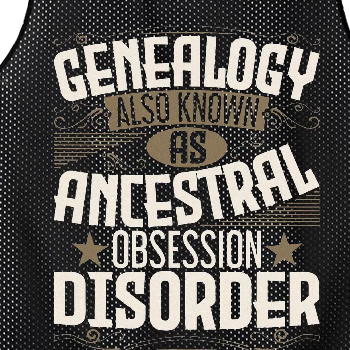 Ancestral Obsession Disorder Genealogist Ancestry Genealogy Mesh Reversible Basketball Jersey Tank