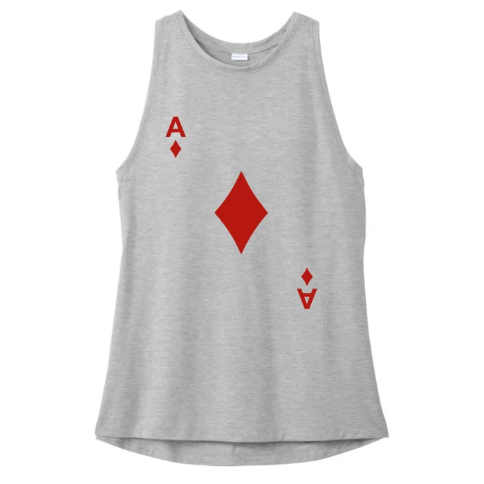 Ace Of Diamond Shirt Blackjack Cards Poker 21 A Shirt Ladies Tri-Blend Wicking Tank