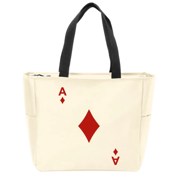 Ace Of Diamond Shirt Blackjack Cards Poker 21 A Shirt Zip Tote Bag