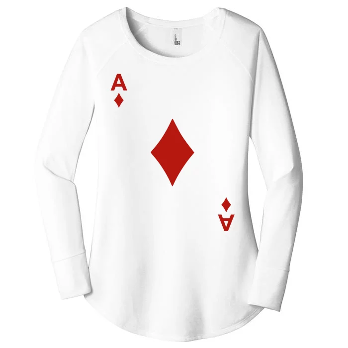 Ace Of Diamond Shirt Blackjack Cards Poker 21 A Shirt Women's Perfect Tri Tunic Long Sleeve Shirt