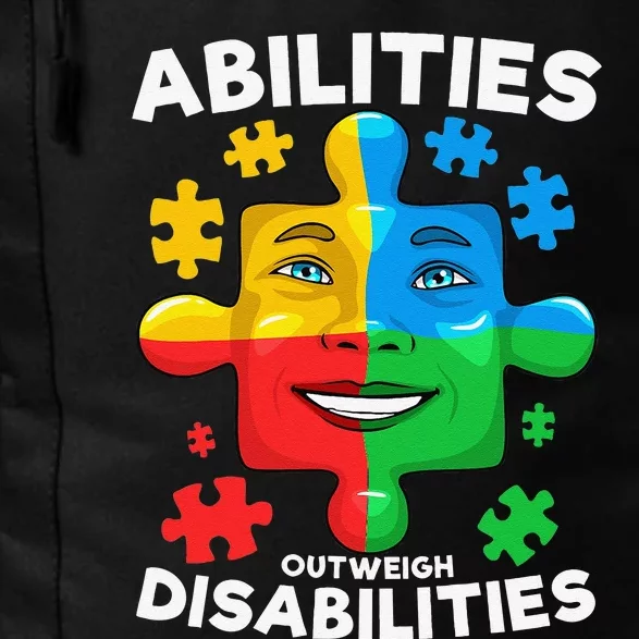 Abilities Outweigh Disabilities Autism Awareness Inspiring Daily Commute Backpack