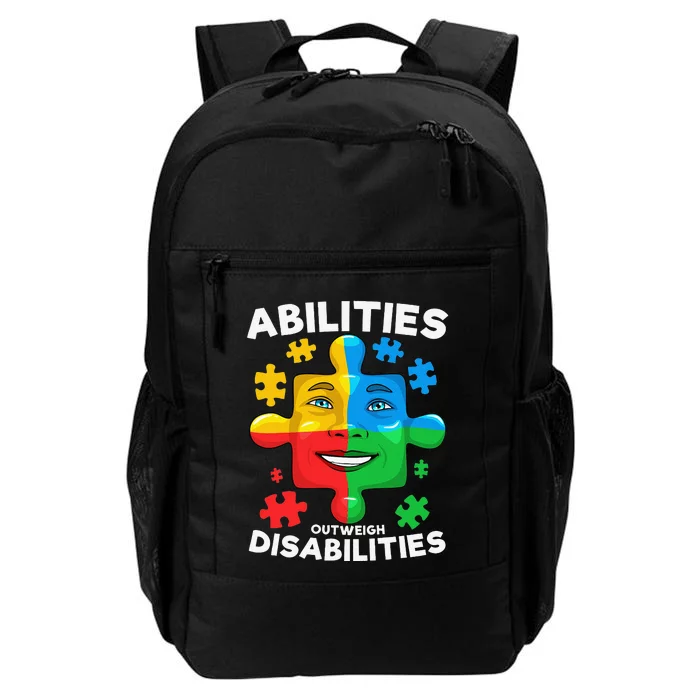 Abilities Outweigh Disabilities Autism Awareness Inspiring Daily Commute Backpack