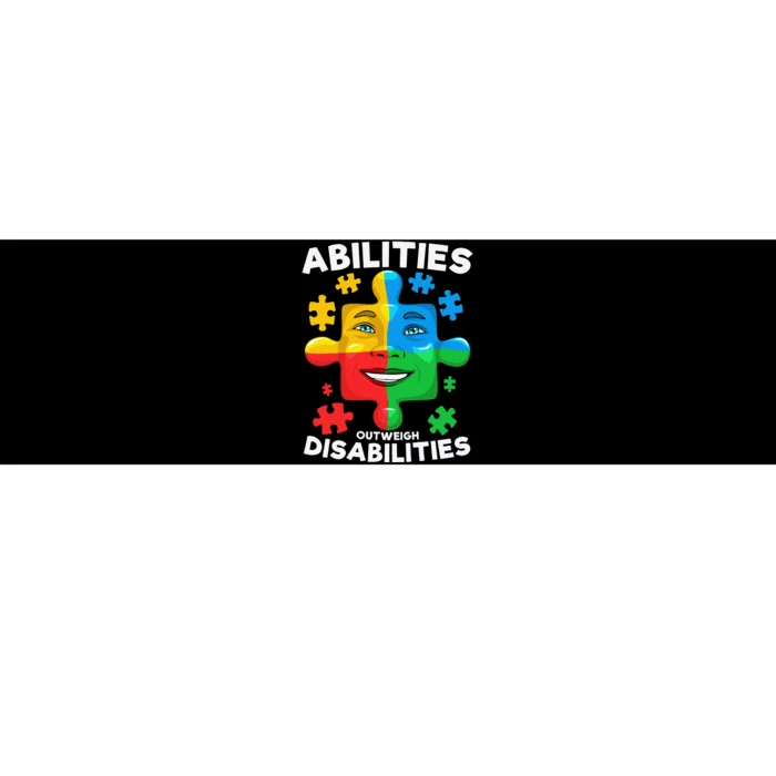 Abilities Outweigh Disabilities Autism Awareness Inspiring Bumper Sticker